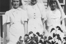 552: l-r Teresa, Cede and Reen McCarthy in Confirmation dresses. (circa 1938)  - Cede and Reen daughters of James McCarthy &amp;amp; Julia Reddy;  Teresa daughter of Thomas McCarthy &amp;amp; Elizabeth Carroll